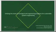 Steven A Conrad - Unifying the views of ecological and engineering resilience for sustainable systems engineering