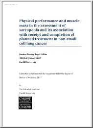 Jemima Tunung Tagal Collins - Physical performance and muscle mass in the assessment of sarcopenia and its association with receipt and completion of planned treatment in non-small cell lung cancer