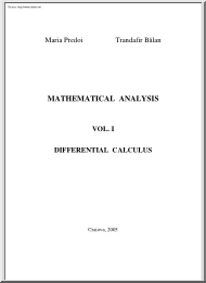 Predoi-Balan - Mathematical Analysis, Differential Calculus