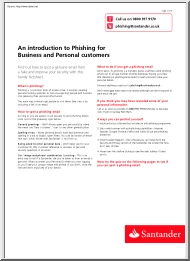 An Introduction to Phishing for Business and Personal Customers