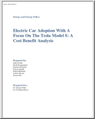 Bak-Hiranandani-Moriarty - Electric Car Adoption With A Focus On The Tesla Model S, A Cost Benefit Analysis