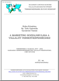 Kolos-Sz.Tóth-Gyulavári - A marketing hozzájárulása a vállalati versenyképességhez