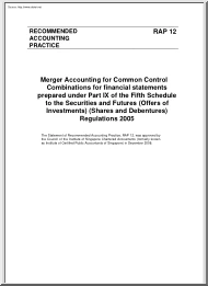 Merger Accounting for Common Control Combinations for Financial Statements