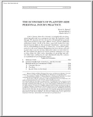 Hyman-Black-Silver - The Economics of Plaintiff-side Personal Injury Practise