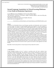 Second Language Acquisition via Virtual Learning Platforms, A Case Study on Romanian Experiences