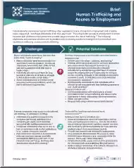 Brief, Human Trafficking and Access to Employment