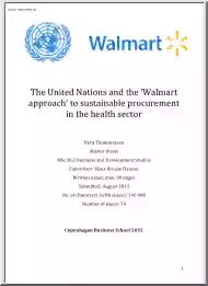 Nora Thommessen - The United Nations and the Walmart Approach to Sustainable Procurement in the Health Sector