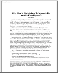 Glenn Shafer - Why Should Statisticians Be Interested in Artificial Intelligence