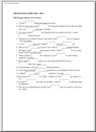 Mixed Tenses Exercises Plus Key