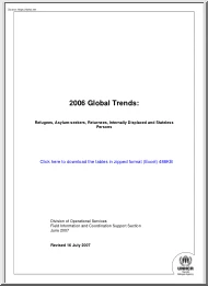 2006 Global Trends, Refugees, Asylum Seekers, Returnees, Internally Displaced and Stateless Persons