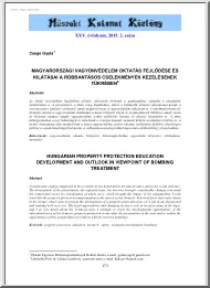 Csege Gyula - Magyarországi vagyonvédelem oktatás fejlődése és kilátásai a robbantásos cselekmények kezelésének tükrében