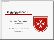 Dr. Kiss Domonkos - Belgyógyászat II