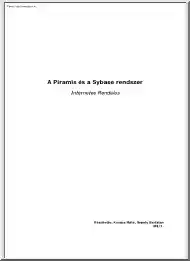 Sepely-Kovács - A Piramis és a Sybase rendszer