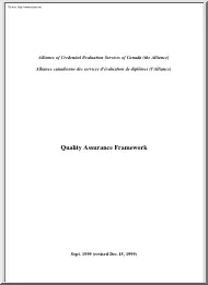 Quality Assurance Framework