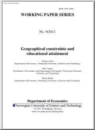 Falch-Lujala-Strom - Geographical Constraints and Educational Attainment