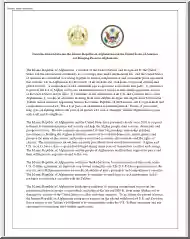 Joint Declaration between the Islamic Republic of Afghanistan and the United States of America