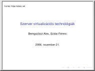 Beregszászi-Szalai - Szerver virtualizációs technológiák
