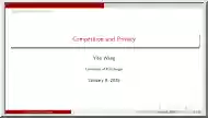 Yifei Wang - Competition and Privacy