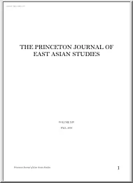 The Princeton Journal of East Asian studies