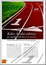 Dorka Anett - Kelet-Afrika atlétái, perspektívák hosszú távon