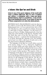Islam, The Quran and Sirah