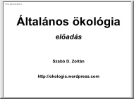 Szabó D. Zoltán - Általános ökológia