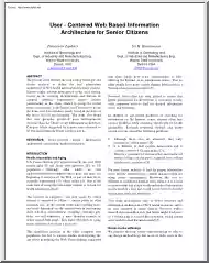 Zaphiris-Kurniawayn - User-Centered Web Based Information Architecture for Senior Citizens
