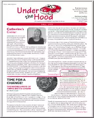 Under the Hood, The Newsletter of Catherines Auto Repair and Service