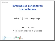 Információs rendszerek üzemeltetése, Felhő IT, cloud computing