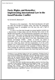 George E. Bisharat - Facts, Rights, and Remedies, Implementing International Law in the Israel Palestine Conflict