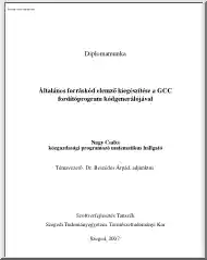 Nagy Csaba - Általános forráskód elemző kiegészítése a GCC fordítóprogram kódgenerálójával