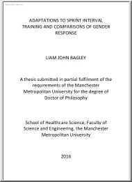 Liam John Bagley - Adaptations to sprint interval training and comparisons of gender response