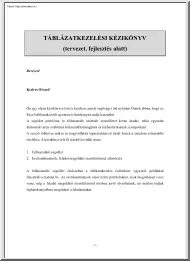 Táblázatkezelési kézikönyv