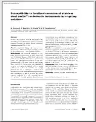Darabara-Bourithis - Susceptibility to localized corrosion of stainless steel and NiTi endodontic instruments in irrigating solutions