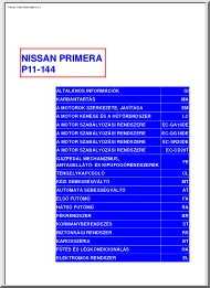 Nissan Primera P11 javítási útmutató