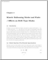 Kinetic Ballooning Modes and Finite Beta Effects on Drift Type Modes