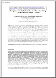 Using Association Rules to Guide a Search for Best Fitting Transfer Models of Student Learning