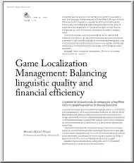 Michaela Bartelt-Krantz - Game Localization Management, Balancing linguistic quality and financial efficiency