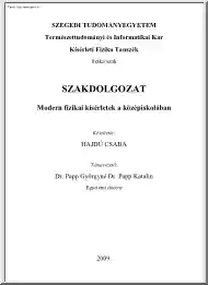 Hajdú Csaba - Modern fizikai kísérletek a középiskolában