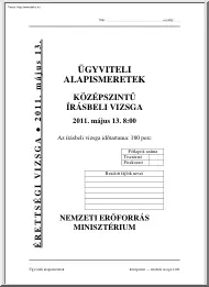 Ügyviteli alapismeretek középszintű