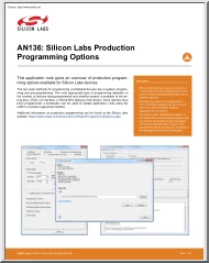 AN136, Silicon Labs Production Programming Options