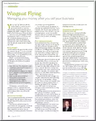 Wingsuit Flying, Managing Your Money After You Sell Your Business