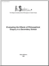 Steve Williams - Evaluating the Effects of Philosophical Enquiry in a Secondary School