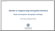 Dérer Patrícia - Globális és magyarországi demográfiai kihívások