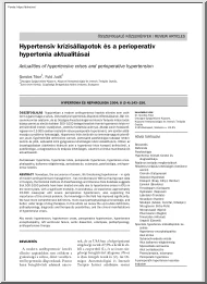 Gondos-Futó - Hypertensiv krízisállapotok és a perioperatív hypertonia aktualitásai
