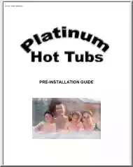 Platinum Hot Tubs, Pre Installation Guide