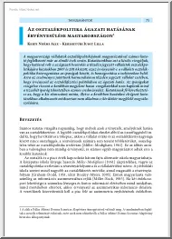 Kerti-Keresztúri - Az osztalékpolitika ágazati hatásának érvényesülése Magyarországon