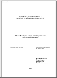 Hegedüs Bernadett - A Kapos Járműgyártó és Javító Rt. költséggazdálkodása és jövedelmezősége 2001-ben