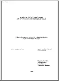 Hegedüs Bernadett - A Kapos Járműgyártó és Javító Rt. költséggazdálkodása és jövedelmezősége 2001-ben