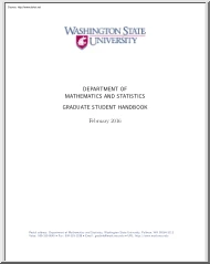 Graduate Student Handbook, Mathematics and Statistics